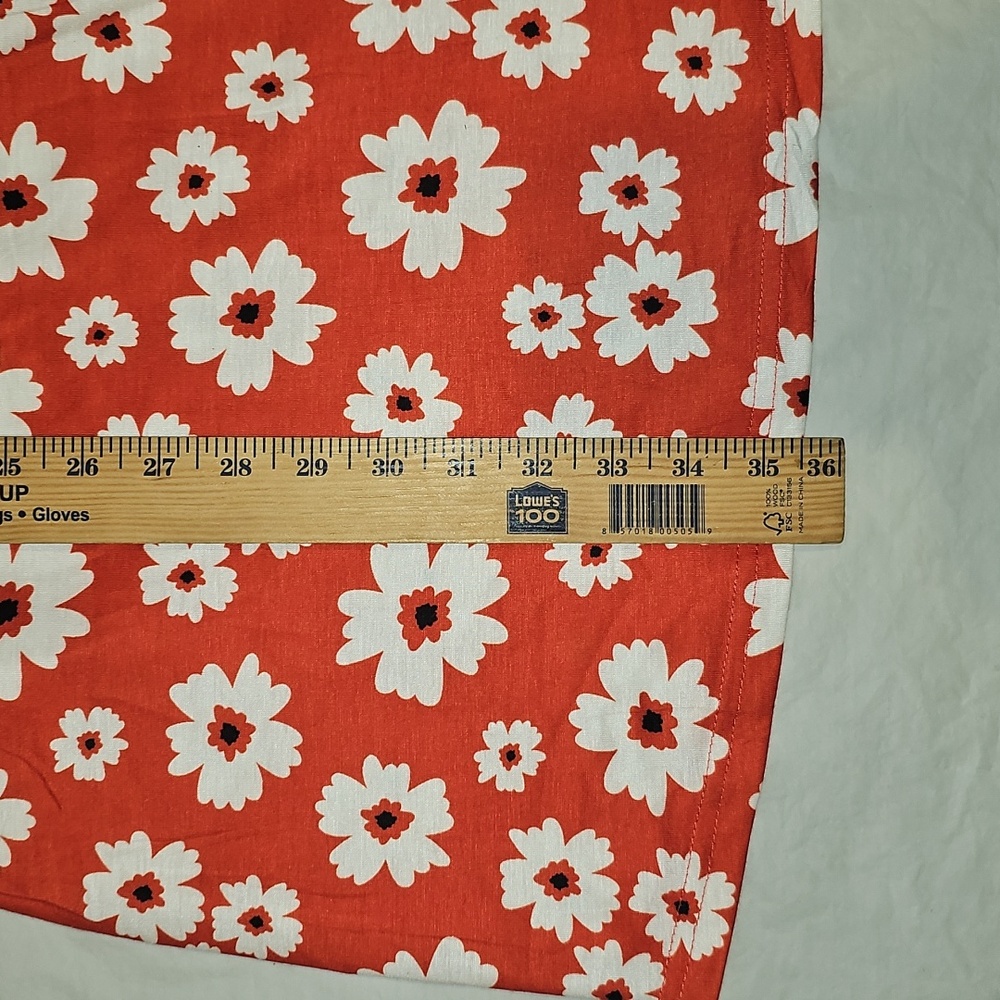 Red Floral Dress Size Small V Neck, Ruffle Sleeves, Pockets NWOT - Picture 11 of 12